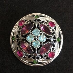 NOS Awesome 1972 SPRINGTIME Sarah Coventry Lovely Purple Blue Pink Brooch Pin